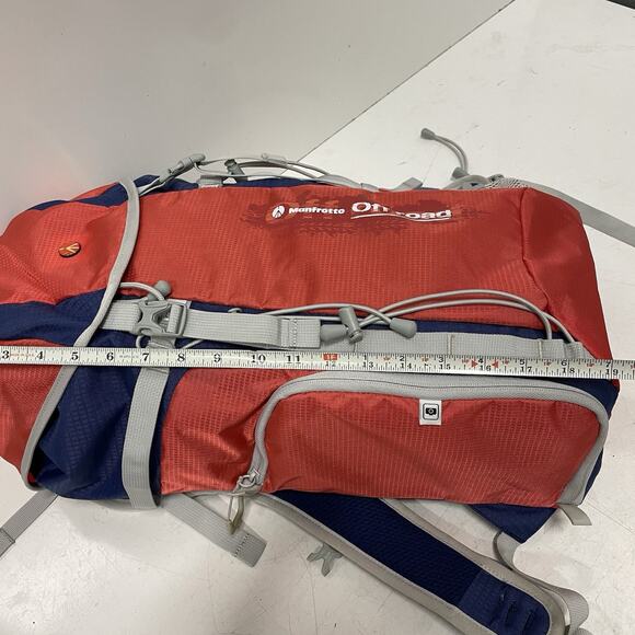 Manfrotto Offroad Hiking Camera Backpack in Red/Blue - 30L - Padded Pockets Bag - Picture 3 of 9